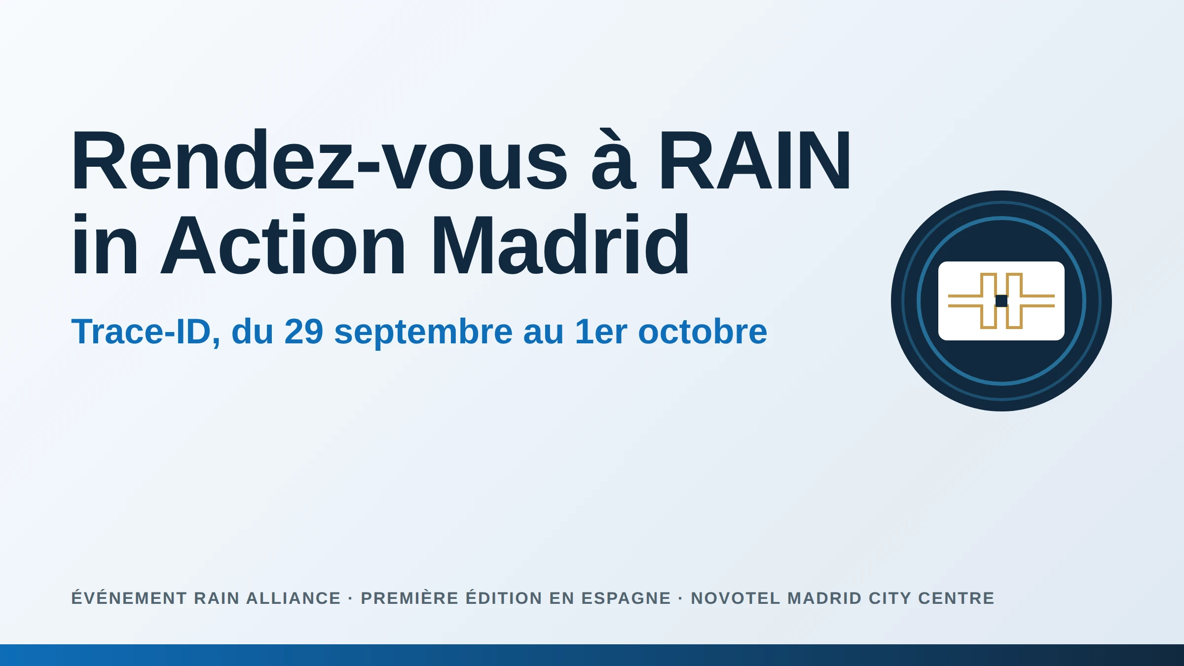 Trace-ID à RAIN in Action 2026 Madrid, du 29 septembre au 1er octobre au Novotel Madrid City Centre