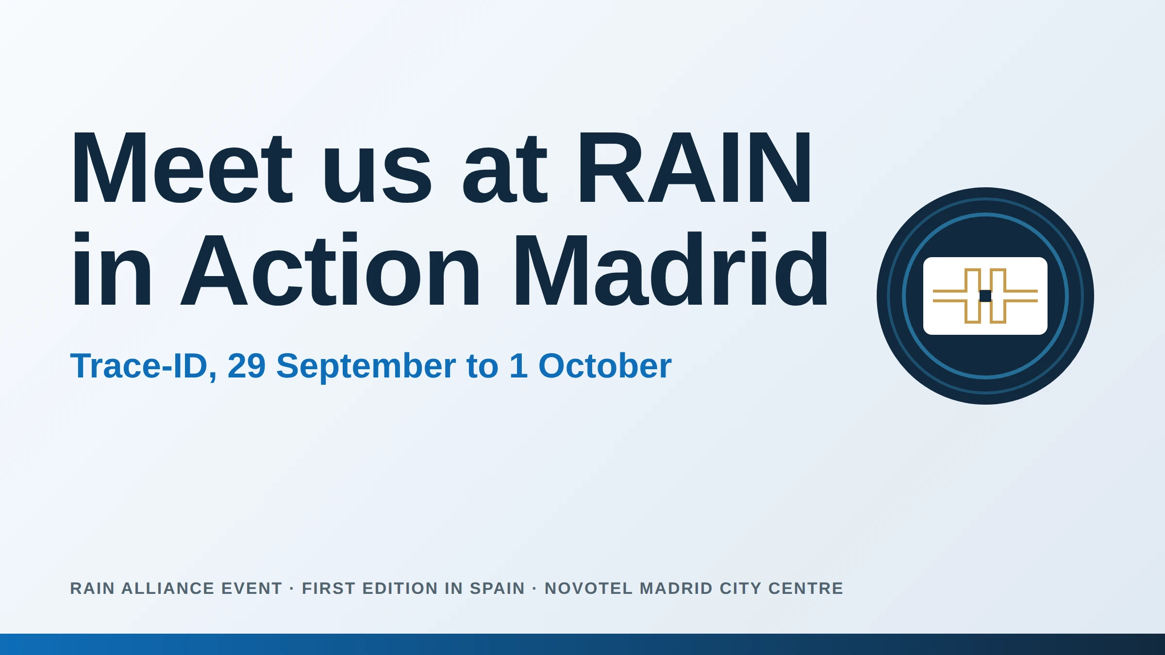 Trace-ID at RAIN in Action 2026 Madrid, 29 September to 1 October at Novotel Madrid City Centre