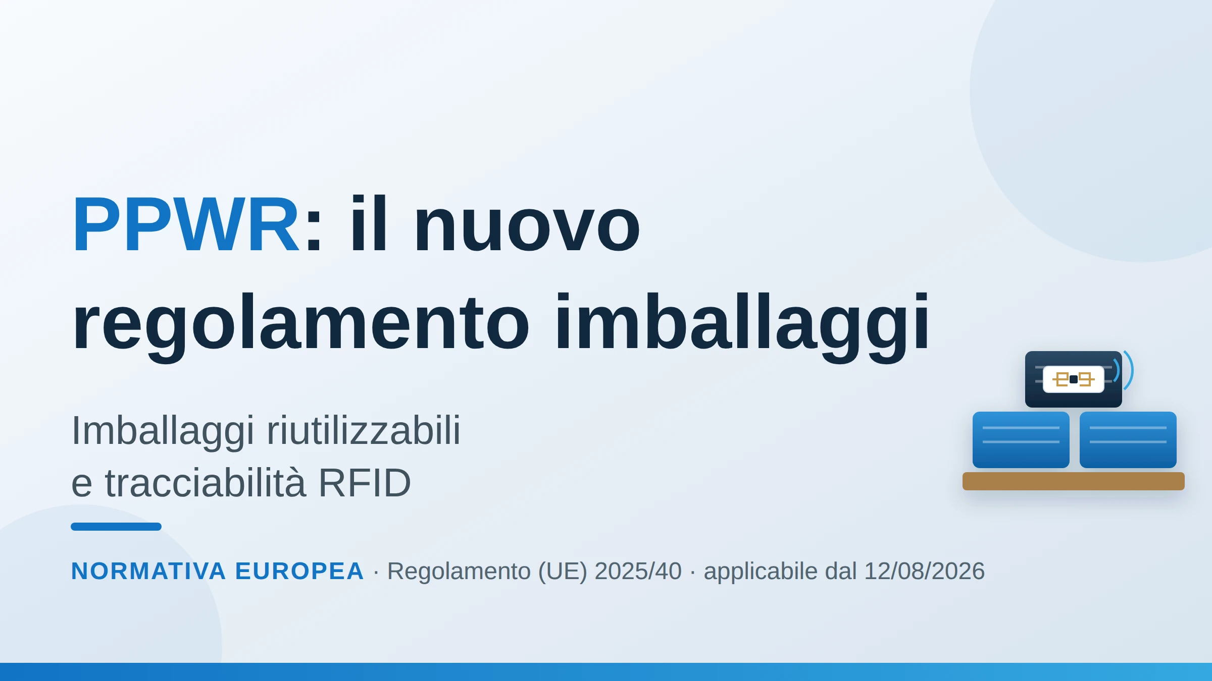 Regolamento PPWR sugli imballaggi: casse riutilizzabili su pallet identificate con etichetta RFID