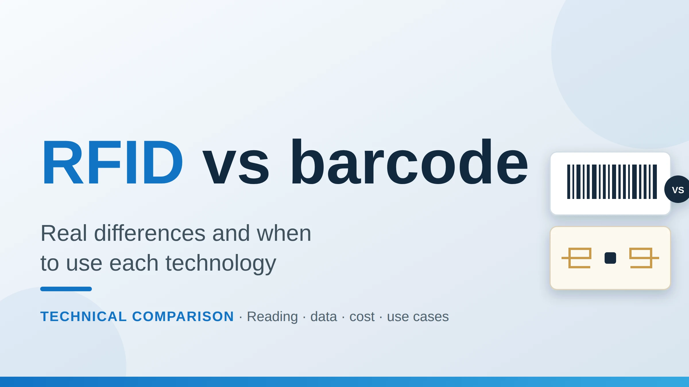 Comparison between a UHF RFID label and a barcode on the same product